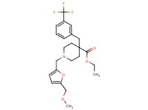 ethyl 1-{[5-(methoxymethyl)-2-furyl]methyl}-4-[3-(trifluoromethyl)benzyl]-4-piperidinecarboxylate