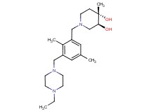 (3S*,4S*)-1-{3-[(4-ethylpiperazin-1-yl)methyl]-2,5-dimethylbenzyl}-4-methylpiperidine-3,4-diol