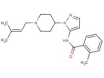 2-methyl-N-{1-[1-(3-methyl-2-buten-1-yl)-4-piperidinyl]-1H-pyrazol-5-yl}benzamide