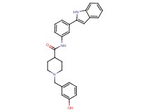 1-(3-hydroxybenzyl)-N-[3-(1H-indol-2-yl)phenyl]-4-piperidinecarboxamide