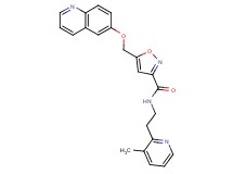 N-[2-(3-methyl-2-pyridinyl)ethyl]-5-[(6-quinolinyloxy)methyl]-3-isoxazolecarboxamide