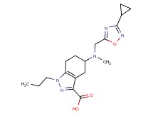 5-[[(3-cyclopropyl-1,2,4-oxadiazol-5-yl)methyl](methyl)amino]-1-propyl-4,5,6,7-tetrahydro-1H-indazole-3-carboxylic acid