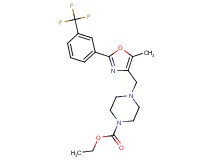 ethyl 4-({5-methyl-2-[3-(trifluoromethyl)phenyl]-1,3-oxazol-4-yl}methyl)-1-piperazinecarboxylate