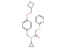 N-[4-(cyclobutylmethoxy)benzyl]-N-cyclopropyl-2-(2-pyridinylthio)acetamide