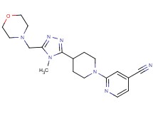 2-{4-[4-methyl-5-(morpholin-4-ylmethyl)-4H-1,2,4-triazol-3-yl]piperidin-1-yl}isonicotinonitrile