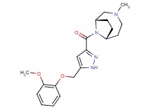 (1S*,6R*)-9-({5-[(2-methoxyphenoxy)methyl]-1H-pyrazol-3-yl}carbonyl)-3-methyl-3,9-diazabicyclo[4.2.1]nonane