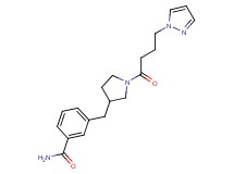 3-({1-[4-(1H-pyrazol-1-yl)butanoyl]-3-pyrrolidinyl}methyl)benzamide