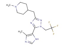 1-methyl-4-{[5-(4-methyl-1H-imidazol-5-yl)-1-(2,2,2-trifluoroethyl)-1H-1,2,4-triazol-3-yl]methyl}piperidine