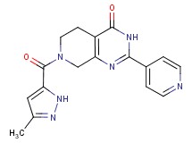 7-[(3-methyl-1H-pyrazol-5-yl)carbonyl]-2-pyridin-4-yl-5,6,7,8-tetrahydropyrido[3,4-d]pyrimidin-4(3H)-one