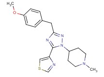 4-[3-(4-methoxybenzyl)-5-(1,3-thiazol-4-yl)-1H-1,2,4-triazol-1-yl]-1-methylpiperidine