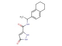 5-oxo-N-[1-(5,6,7,8-tetrahydronaphthalen-2-yl)ethyl]-2,5-dihydro-1H-pyrazole-3-carboxamide