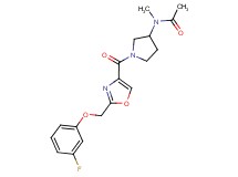 N-[1-({2-[(3-fluorophenoxy)methyl]-1,3-oxazol-4-yl}carbonyl)pyrrolidin-3-yl]-N-methylacetamide