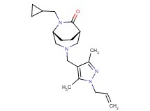 (1S*,5R*)-3-[(1-allyl-3,5-dimethyl-1H-pyrazol-4-yl)methyl]-6-(cyclopropylmethyl)-3,6-diazabicyclo[3.2.2]nonan-7-one