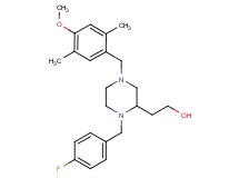 2-[1-(4-fluorobenzyl)-4-(4-methoxy-2,5-dimethylbenzyl)-2-piperazinyl]ethanol