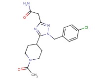 2-[5-(1-acetylpiperidin-4-yl)-1-(4-chlorobenzyl)-1H-1,2,4-triazol-3-yl]acetamide