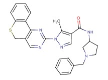 N-(1-benzyl-3-pyrrolidinyl)-5-methyl-1-(5H-thiochromeno[4,3-d]pyrimidin-2-yl)-1H-pyrazole-4-carboxamide