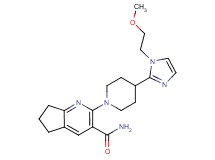 2-{4-[1-(2-methoxyethyl)-1H-imidazol-2-yl]piperidin-1-yl}-6,7-dihydro-5H-cyclopenta[b]pyridine-3-carboxamide