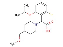(2-fluoro-6-isopropoxyphenyl)[4-(methoxymethyl)piperidin-1-yl]acetic acid