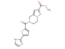 methyl 5-{[5-(1H-imidazol-2-yl)-2-thienyl]carbonyl}-4,5,6,7-tetrahydropyrazolo[1,5-a]pyrazine-2-carboxylate