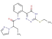 N-{2-[3-(ethylthio)-5-oxo-4,5-dihydro-1,2,4-triazin-6-yl]phenyl}-2-(1H-pyrazol-1-yl)butanamide