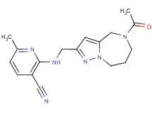 2-{[(5-acetyl-5,6,7,8-tetrahydro-4H-pyrazolo[1,5-a][1,4]diazepin-2-yl)methyl]amino}-6-methylnicotinonitrile