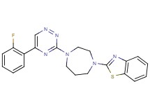 2-{4-[5-(2-fluorophenyl)-1,2,4-triazin-3-yl]-1,4-diazepan-1-yl}-1,3-benzothiazole