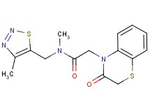 N-methyl-N-[(4-methyl-1,2,3-thiadiazol-5-yl)methyl]-2-(3-oxo-2,3-dihydro-4H-1,4-benzothiazin-4-yl)acetamide
