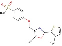 5-methyl-4-{[4-(methylsulfonyl)phenoxy]methyl}-2-(3-methyl-2-thienyl)-1,3-oxazole
