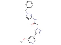 N-(1-benzyl-1H-pyrazol-3-yl)-2-[4-(5-methoxypyridin-3-yl)-1H-pyrazol-1-yl]acetamide