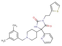 5-[1-(3,5-dimethylbenzyl)-4-piperidinyl]-5-(2-pyridinyl)-3-[2-(2-thienyl)ethyl]-2,4-imidazolidinedione