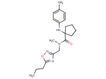 N-methyl-1-[(4-methylphenyl)amino]-N-[(5-propyl-1,2,4-oxadiazol-3-yl)methyl]cyclopentanecarboxamide