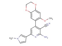 2-amino-4-(7-methoxy-2,3-dihydro-1,4-benzodioxin-6-yl)-6-(1-methyl-1H-pyrrol-3-yl)nicotinonitrile