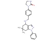 1-(4-{[(6,6-dimethyl-1-phenyl-4,5,6,7-tetrahydro-1H-indazol-4-yl)amino]methyl}phenyl)-2-imidazolidinone