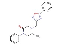 5-methyl-1-phenyl-4-[(5-phenyl-1,2,4-oxadiazol-3-yl)methyl]-2-piperazinone