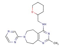 2-methyl-7-pyrazin-2-yl-N-(tetrahydro-2H-pyran-2-ylmethyl)-6,7,8,9-tetrahydro-5H-pyrimido[4,5-d]azepin-4-amine