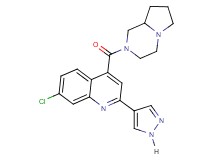 7-chloro-4-(hexahydropyrrolo[1,2-a]pyrazin-2(1H)-ylcarbonyl)-2-(1H-pyrazol-4-yl)quinoline
