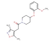 1-[(3,5-dimethyl-4-isoxazolyl)acetyl]-4-(2-methoxyphenoxy)piperidine