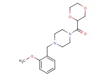 1-(1,4-dioxan-2-ylcarbonyl)-4-(2-methoxybenzyl)piperazine