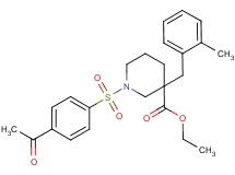 ethyl 1-[(4-acetylphenyl)sulfonyl]-3-(2-methylbenzyl)-3-piperidinecarboxylate