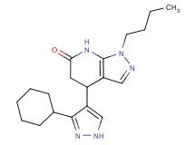 1-butyl-4-(3-cyclohexyl-1H-pyrazol-4-yl)-1,4,5,7-tetrahydro-6H-pyrazolo[3,4-b]pyridin-6-one