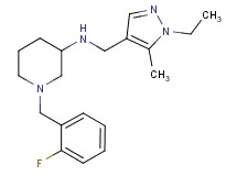 N-[(1-ethyl-5-methyl-1H-pyrazol-4-yl)methyl]-1-(2-fluorobenzyl)-3-piperidinamine