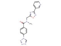 N-methyl-N-{[3-(3-pyridinyl)-1,2,4-oxadiazol-5-yl]methyl}-4-(1H-tetrazol-1-yl)benzamide