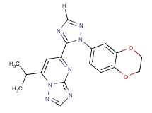 5-[1-(2,3-dihydro-1,4-benzodioxin-6-yl)-1H-1,2,4-triazol-5-yl]-7-isopropyl[1,2,4]triazolo[1,5-a]pyrimidine