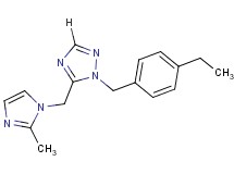 1-(4-ethylbenzyl)-5-[(2-methyl-1H-imidazol-1-yl)methyl]-1H-1,2,4-triazole