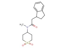 2-(2,3-dihydro-1H-inden-1-yl)-N-(1,1-dioxidotetrahydro-2H-thiopyran-4-yl)-N-methylacetamide
