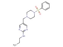 5-{[4-(phenylsulfonyl)-1-piperazinyl]methyl}-N-propyl-2-pyrimidinamine