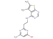 6-amino-2-{2-[(5,6-dimethylthieno[2,3-d]pyrimidin-4-yl)amino]ethyl}pyrimidin-4-ol