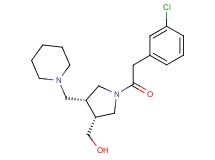 [(3R*,4R*)-1-[(3-chlorophenyl)acetyl]-4-(piperidin-1-ylmethyl)pyrrolidin-3-yl]methanol