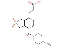 3-[(4aR*,7aS*)-4-[(4-methylpiperazin-1-yl)carbonyl]-6,6-dioxidohexahydrothieno[3,4-b]pyrazin-1(2H)-yl]propanoic acid