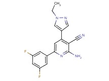 2-amino-6-(3,5-difluorophenyl)-4-(1-ethyl-1H-pyrazol-4-yl)nicotinonitrile